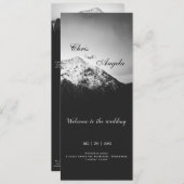 山の下でのモノクロウェディング プログラム (正面/裏面)