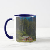 山の下の森の小屋 マグカップ (左)