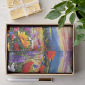 山の丘を持つ野転が草畑 薄葉紙 (ギフト)