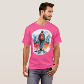 山の中でハイキング少年が活躍 Tシャツ (正面フル)