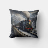 山の中で列車 クッション (正面)