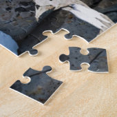 山の中で折り紙をしたユキヒョウ ジグソーパズル (側面)