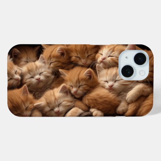 山の中で眠っているオレンジの子猫 Case-Mate iPhoneケース (裏面 (横))