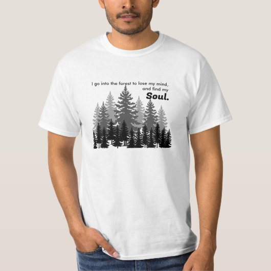 山の中で魂を見つける Tシャツ (正面)