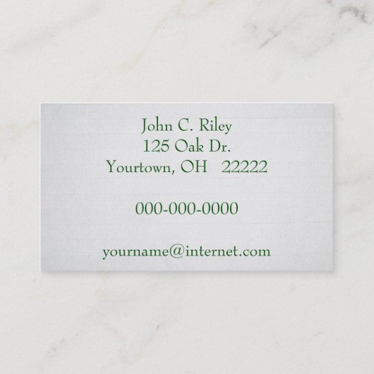 山の中のエンドウ豆 名刺 (裏面)