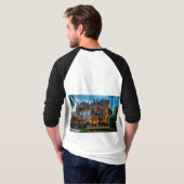 山の中のゴールデンイスラム宮殿 | アイジェネラ Tシャツ (裏面フル)