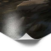 山の中のストリーム フォトプリント            (角)