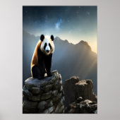 山の中のパンダ | AIアートポスター ポスター (正面)