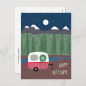 山の中のホリデーカンパートレーラー シーズンポストカード (正面/裏面)