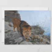 山の中のライオン カード (正面)