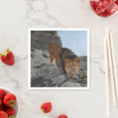 山の中のライオン(Richard Friese) スタンダードカクテルナプキン (インサイチュ)