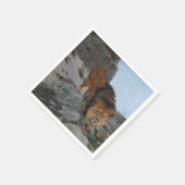 山の中のライオン(Richard Friese) スタンダードカクテルナプキン (角)