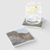 山の中のライオン(Richard Friese) ストーンコースター (横)