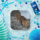 山の中のライオン(Richard Friese) ペーパープレート (パーティー)