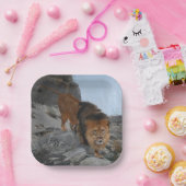 山の中のライオン(Richard Friese) ペーパープレート (パーティー)