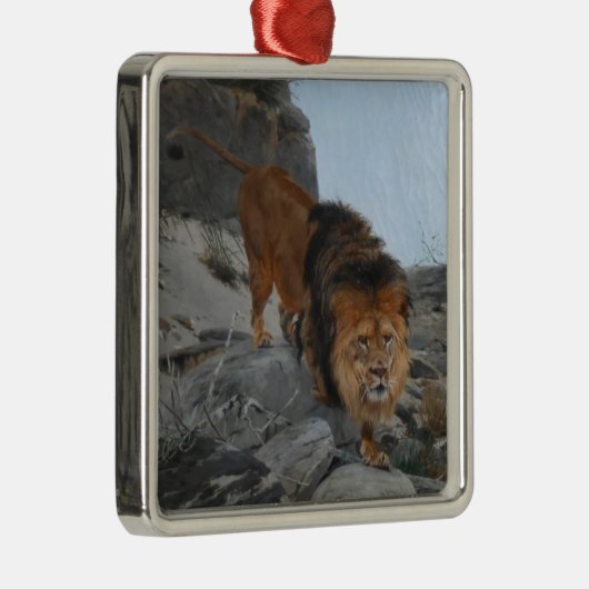 山の中のライオン(Richard Friese) メタルオーナメント (右)