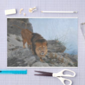 山の中のライオン(Richard Friese) 薄葉紙 (クラフト)