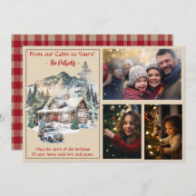 山の中のログキャビンChristmas 3写真