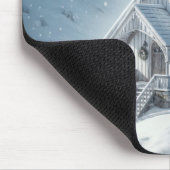 山の中の冬の教会 マウスパッド (コーナー)