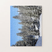 山の中の冬 ジグソーパズル (縦)