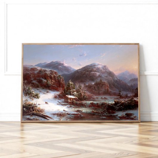 山の中の冬 ポスター