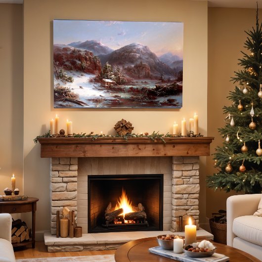 山の中の冬 ポスター