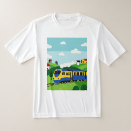 山の中の列車 Tシャツ