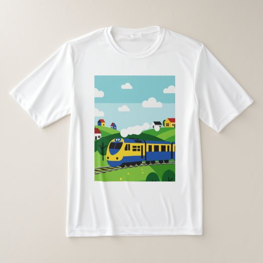 山の中の列車 Tシャツ (レイダウン)
