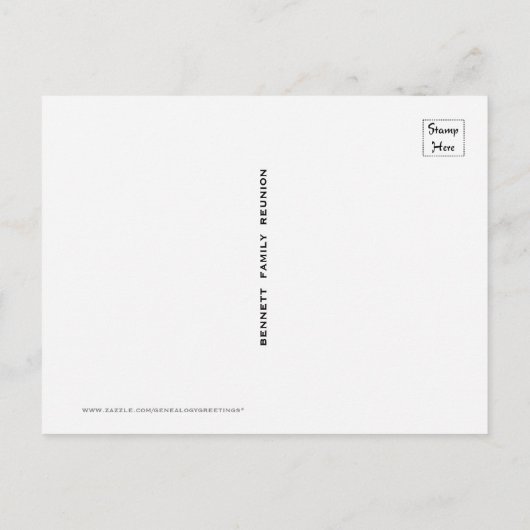 山の中の家族懇親会日付を保存 案内ポストカード (裏面)