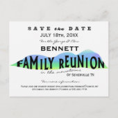 山の中の家族懇親会日付を保存 案内ポストカード (正面)