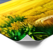 山の中の怖い緑の獣 | AIアートポスター ポスター (角)