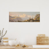 山の中の日没カールLafite ポスター (キッチン)