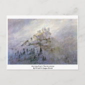 山の中の朝霧 ポストカード (正面)