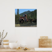 山の中の歴史的トラック… ポスター (キッチン)