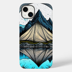 山の中の湖にテントの反射 Case-Mate iPhone 14 PLUSケース