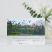 山の中の湖の私たちの冒険が始結婚まる 出欠カード (スタンド正面)