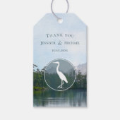 山の中の湖の素朴な自然愛好家heron ギフトタグ (正面)