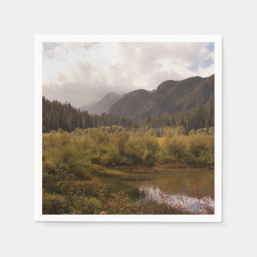 山の中の秋 スタンダードカクテルナプキン (正面)