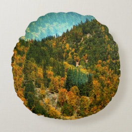 山の中の秋…... ラウンドクッション