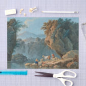 山の中の羊飼いの夫婦 薄葉紙 (クラフト)