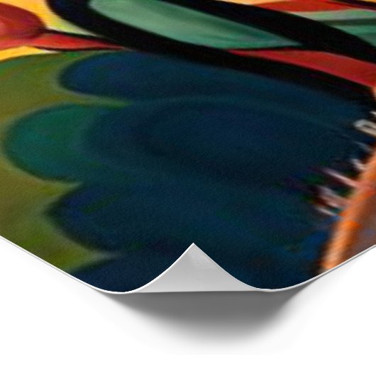 山の中の美しいメキシコの村 ポスター (角)