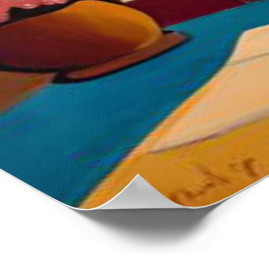 山の中の美しいメキシコの村 ポスター (角)