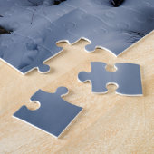 山の中の美しい冬 ジグソーパズル (側面)