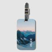 山の中の美しい日の出 ラゲッジタグ (正面縦)