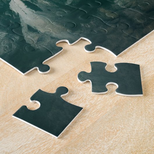 山の中の美しい日 ジグソーパズル (側面)