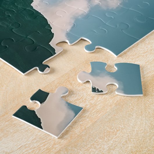 山の中の美しい日 ジグソーパズル (側面)