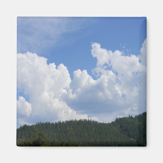 山の中の美しい雲… マグネット (正面)