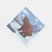 山の中の茶色の熊 スタンダードランチョンナプキン (角)