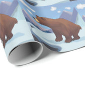 山の中の茶色の熊 ラッピングペーパー (ロールコーナー)