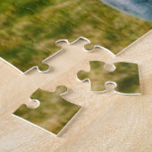 山の中の野生の灰色の馬 ジグソーパズル (側面)